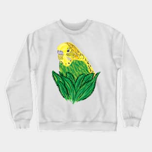 Nice Artwork showing a Yellow Budgie V Crewneck Sweatshirt